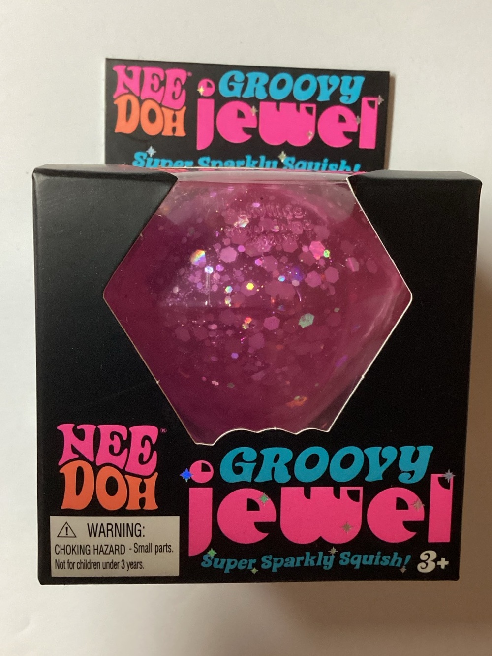 Authentic NEEDOH GROOVY JEWEL Super Sparkling Squish! RARE! New! PINK!